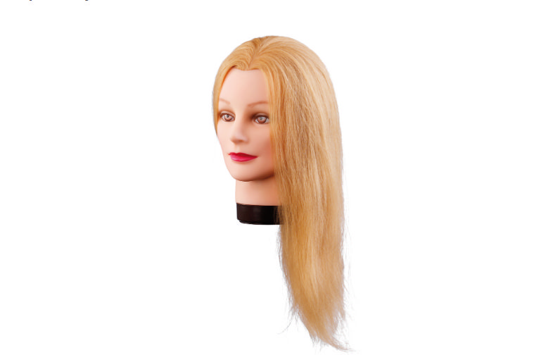 Comair-Übungskopf-Lilly-40cm-blond-Echthaar 