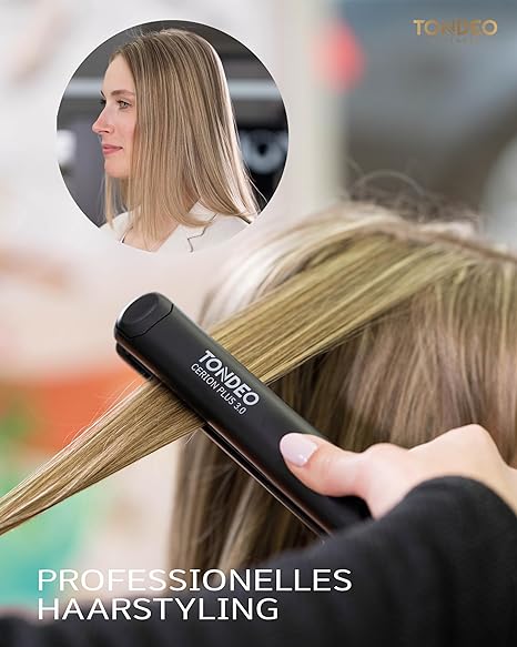 Tondeo Cerion Plus 3.0 Glätteisen: Professionelles Glätten und Locken für glänzendes, geschmeidiges Haar