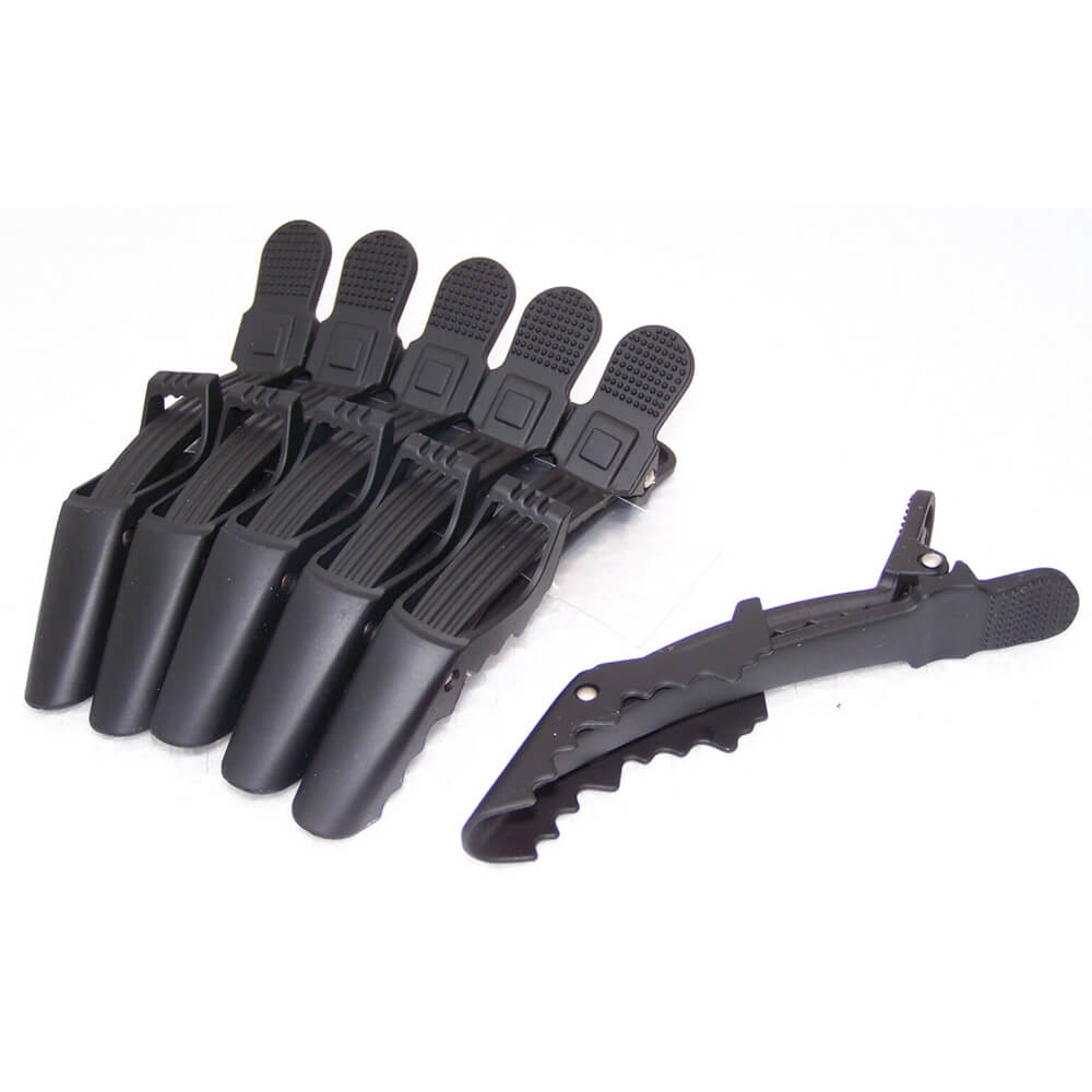 Efalock Sharkclips Soft 6 Stück, schwarz