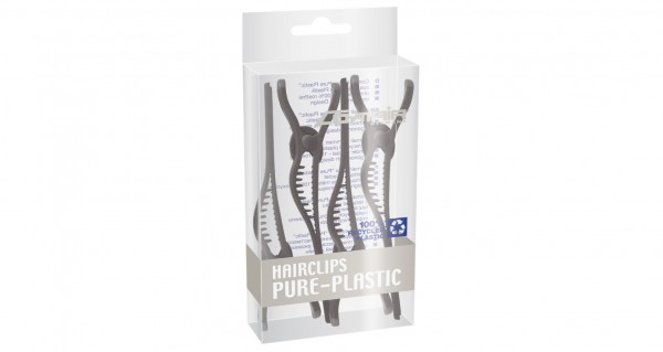 Comair Hairclips Pure Plastic 4er Pack 100% Kunststoff ohne Metall