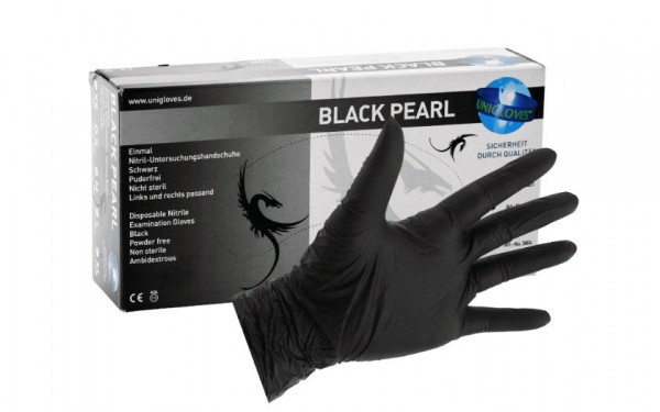 Nitrilhandschuhe Black Pearl puderfrei 100er Box