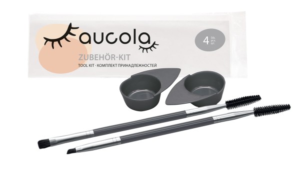 Das Aucola Zubehör Kit bietet alles, was Sie für professionelle Augenbrauen- und Wimpernfarbenanwendungen benötigen.