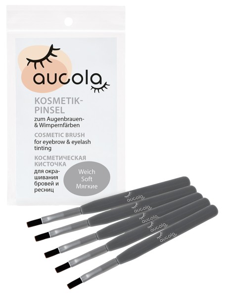 Das Aucola Kosmetikpinsel-Set ermöglicht ein präzises Auftragen von Augenbrauen- & Wimpernfarbe für professionelle Ergebnisse.