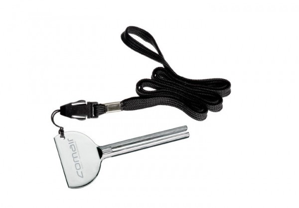Comair Tubenpresse-Schlüssel Metall silber mit Halsband